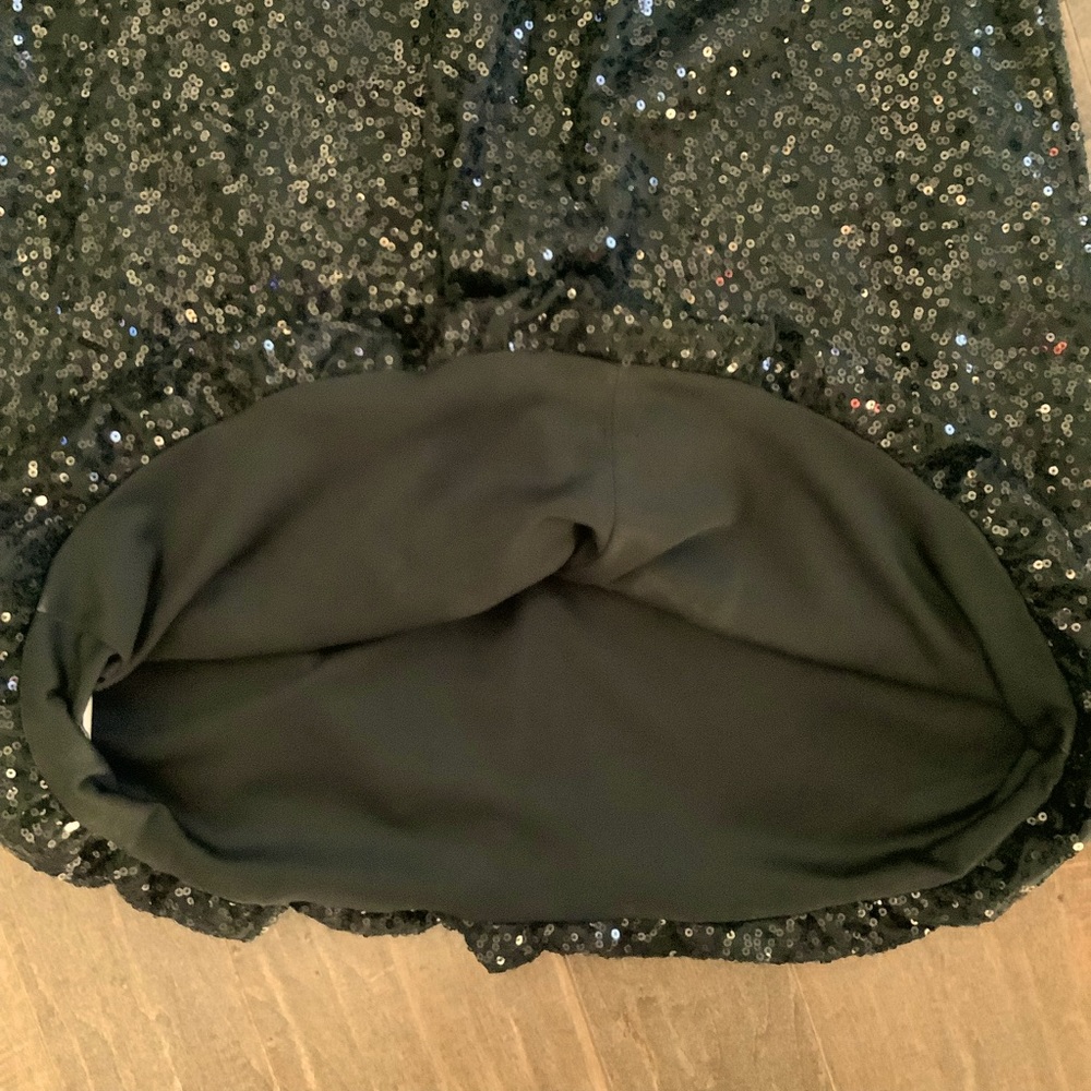 Cache Black Fully Lined Black Sequin Cocktail Dre… - image 6